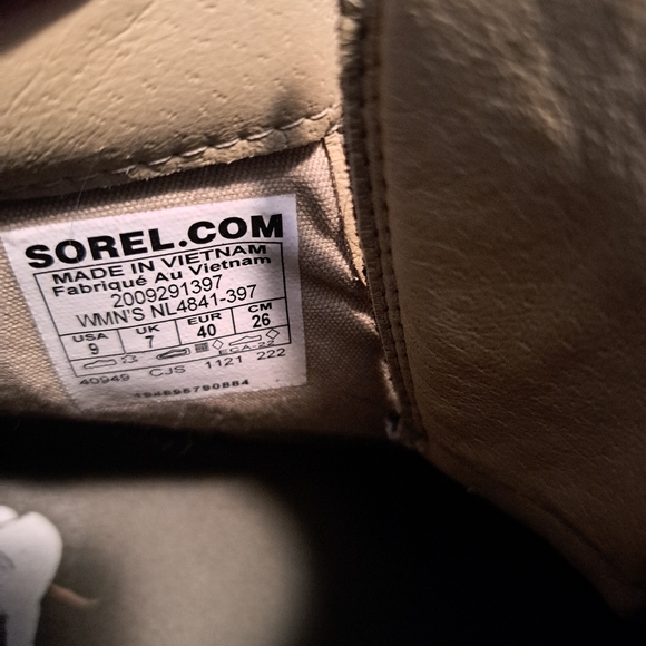 NEW SOREL women's lennox hiker waterproof boot in stone green/laurel - Picture 3 of 6